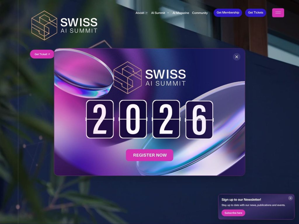 Swiss AI Summit 2026 website