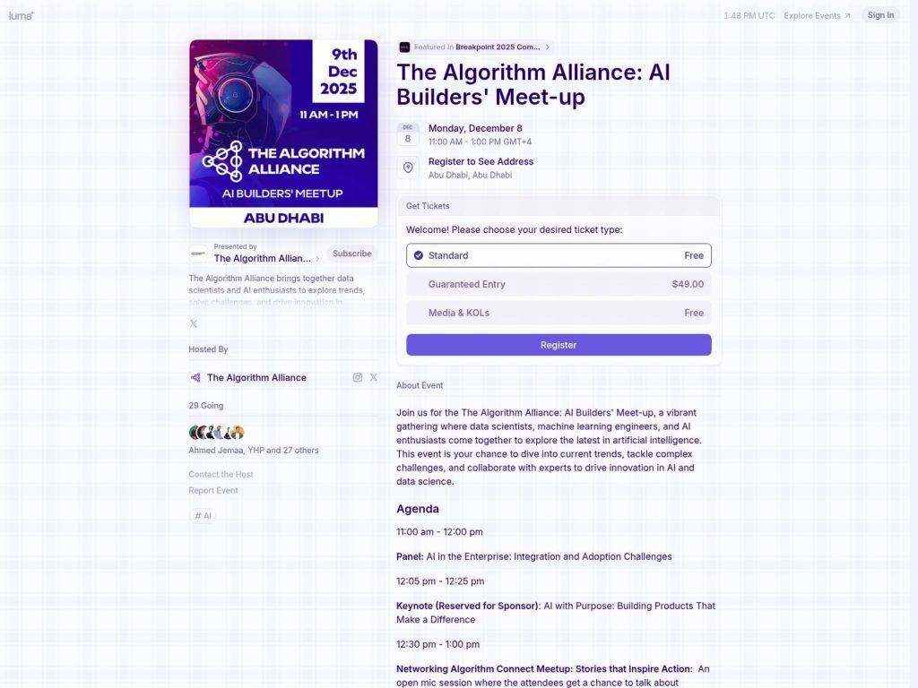 The Algorithm Alliance - AI Builders' Meet-up - Event screenshot