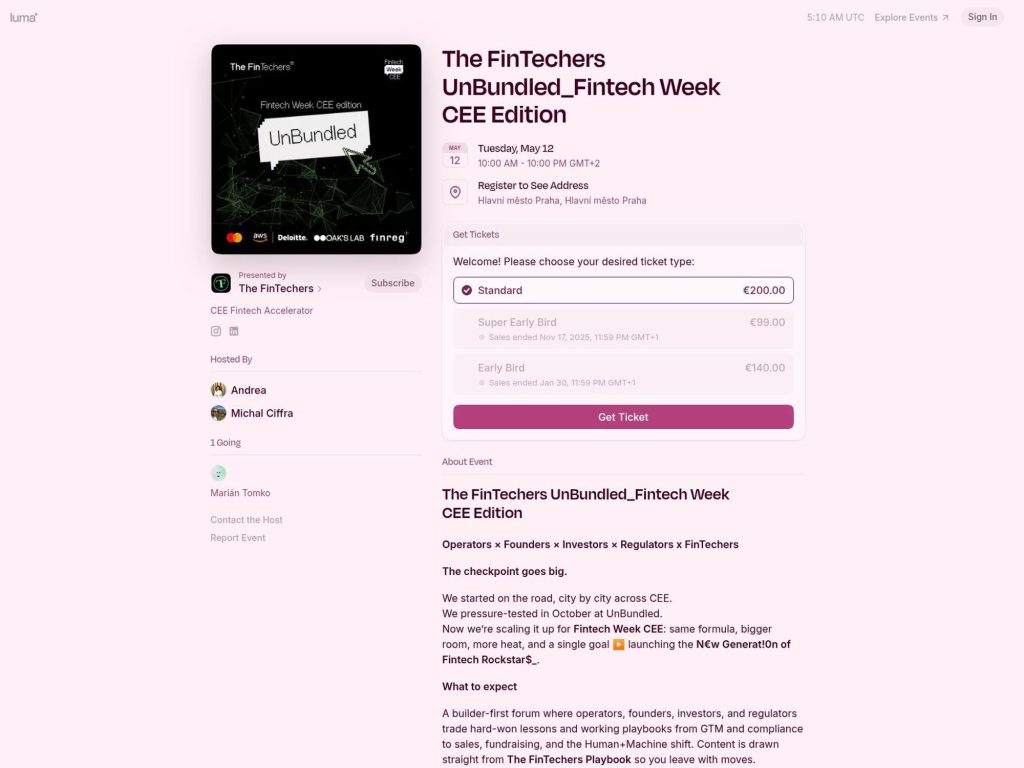 The FinTechers UnBundled_Fintech Week CEE Edition website