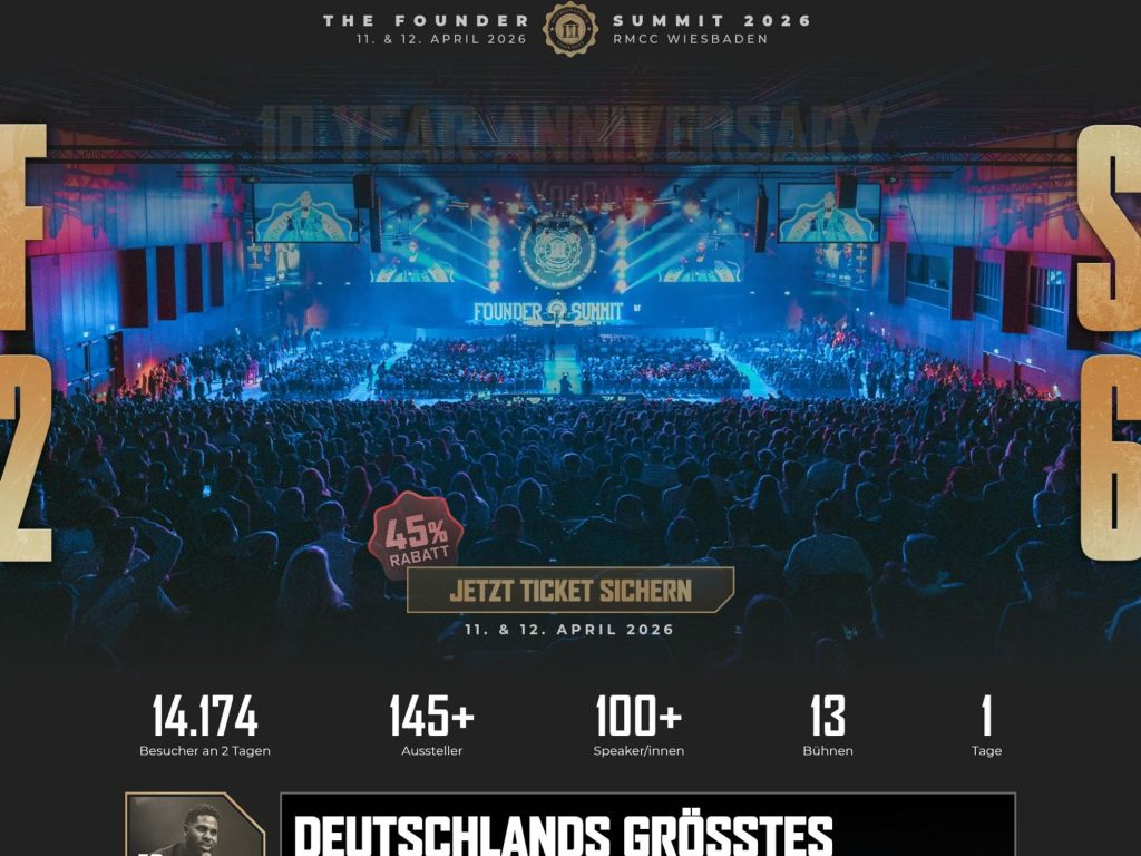 The Founder Summit 2026 website