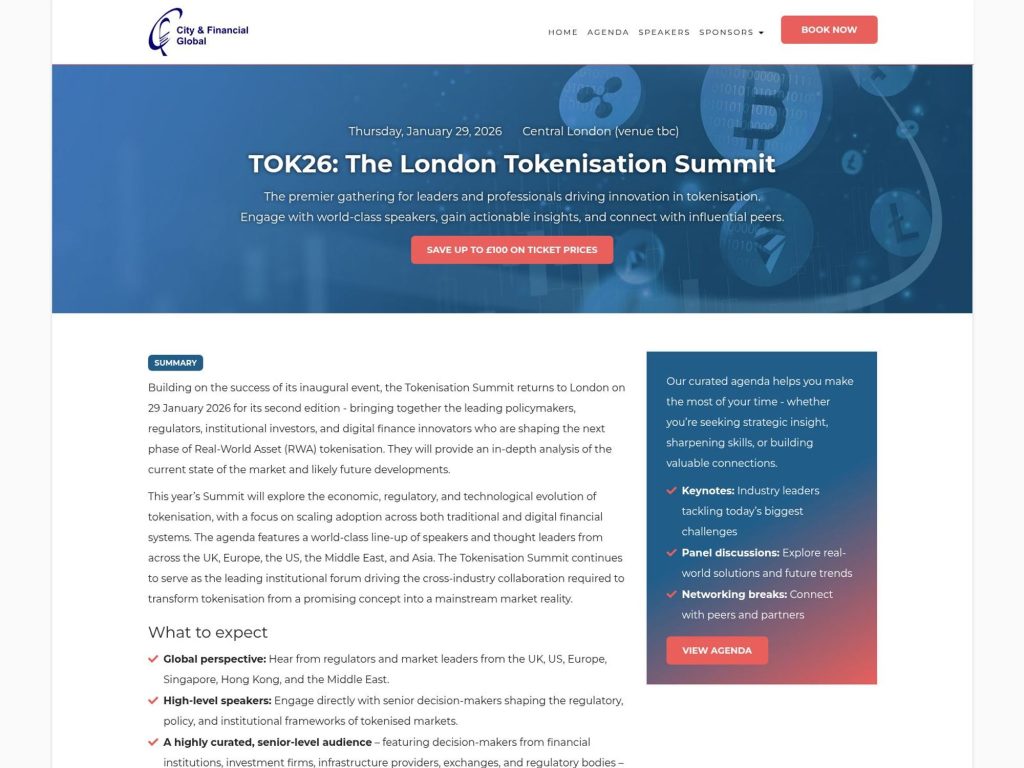 TOK26: The London Tokenisation Summit image