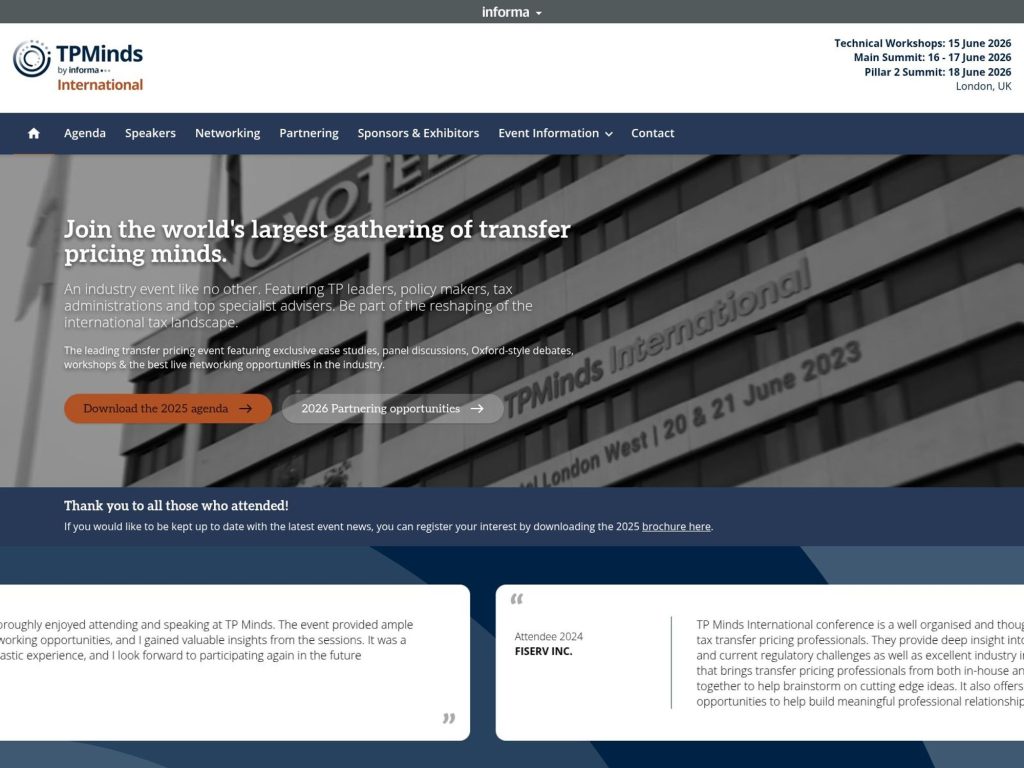 TP Minds International Conference website