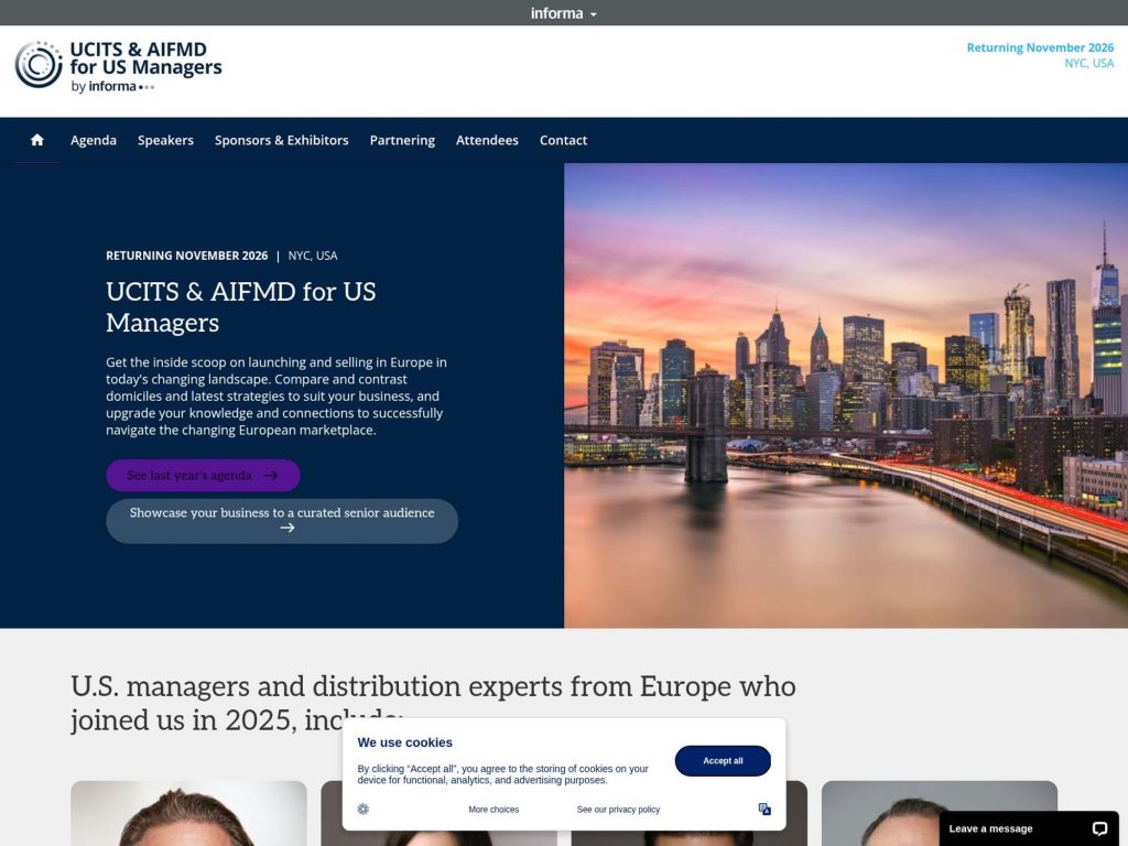 UCITS & AIFMD for US Managers website