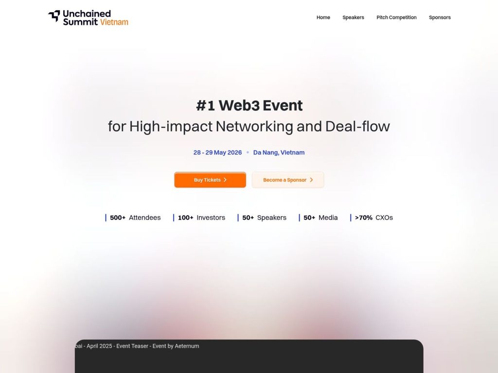 Unchained Summit Vietnam 2026 website