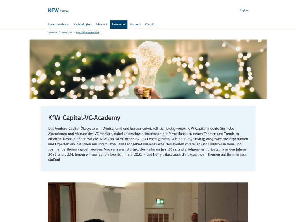 Venture Education: Schlüsselkompetenzen für erfolgreiches VC - Event screenshot