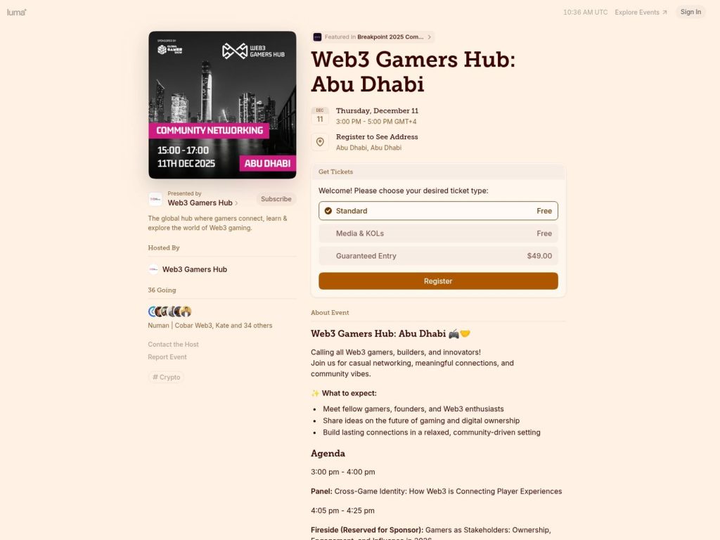 Web3 Gamers Hub - Event screenshot