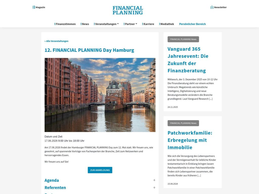 12. FINANCIAL PLANNING Day Hamburg website