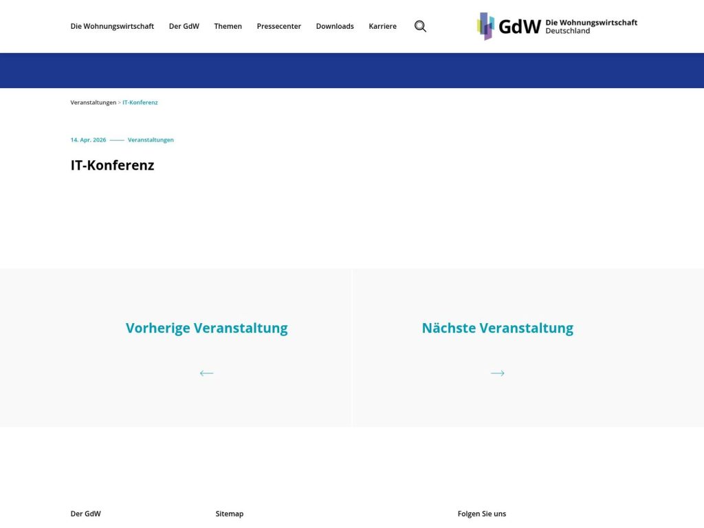 2. IT-Konferenz der Wohnungswirtschaft website