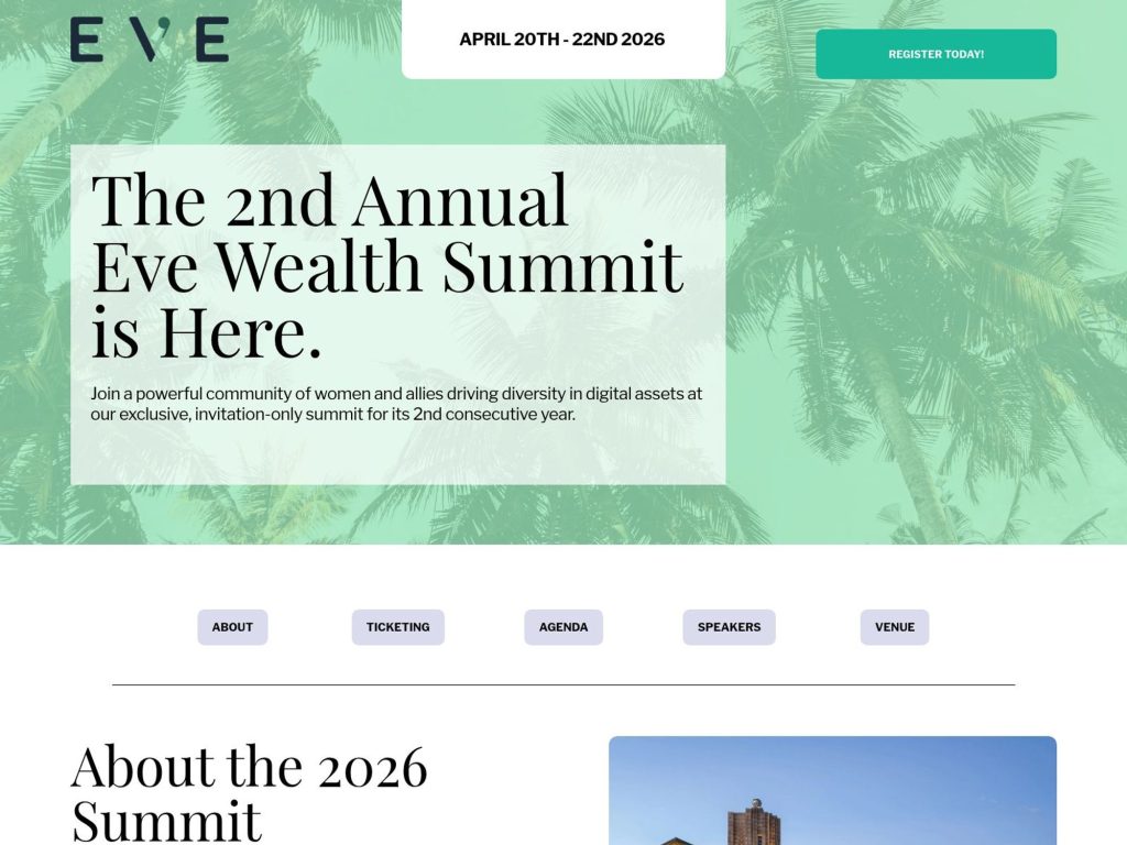 2026 Eve Wealth Annual Summit website