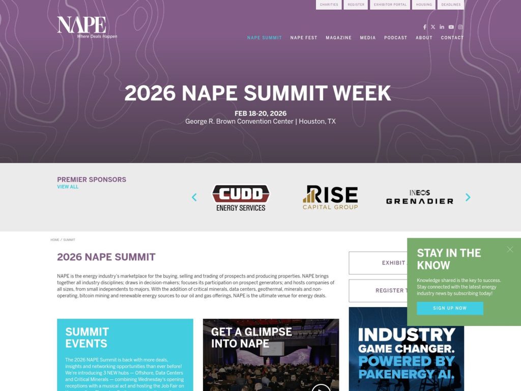 2026 NAPE Summit Week website