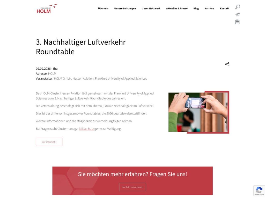 3. Nachhaltiger Luftverkehr Roundtable website