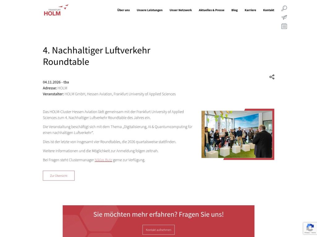 4. Nachhaltiger Luftverkehr Roundtable website