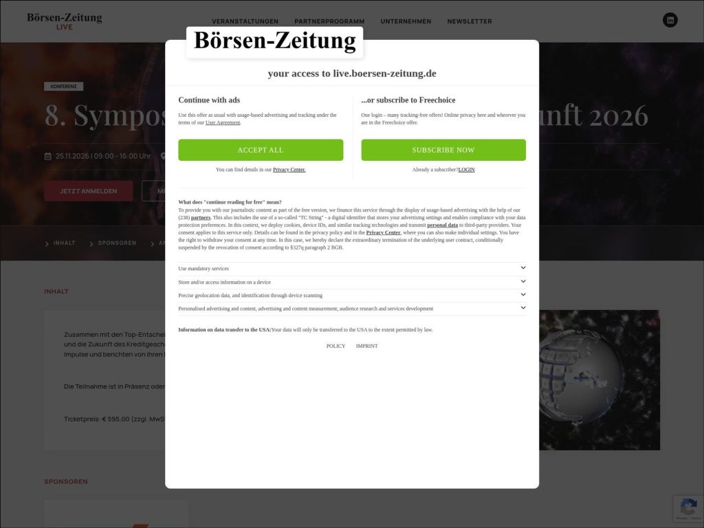 8. Symposium: Kreditgeschäft der Zukunft 2026 website