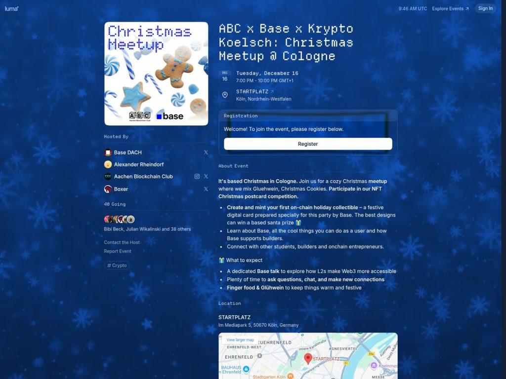 ABC x Base x Krypto Koelsch: Christmas Meetup @ Cologne image