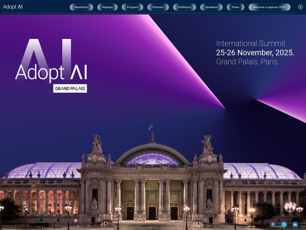 Adopt AI Grand Palais - The business-focused continuation of the AI Action Summit - Event screenshot