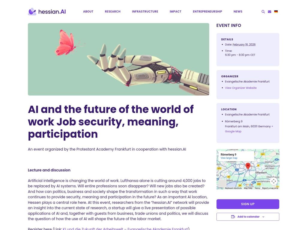 AI and the future of the world of work Job security, meaning, participation website