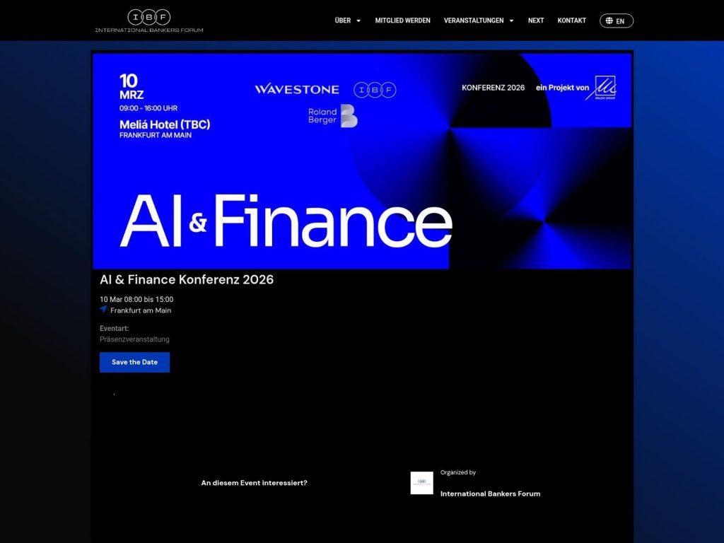 AI & Finance Konferenz 2026 website
