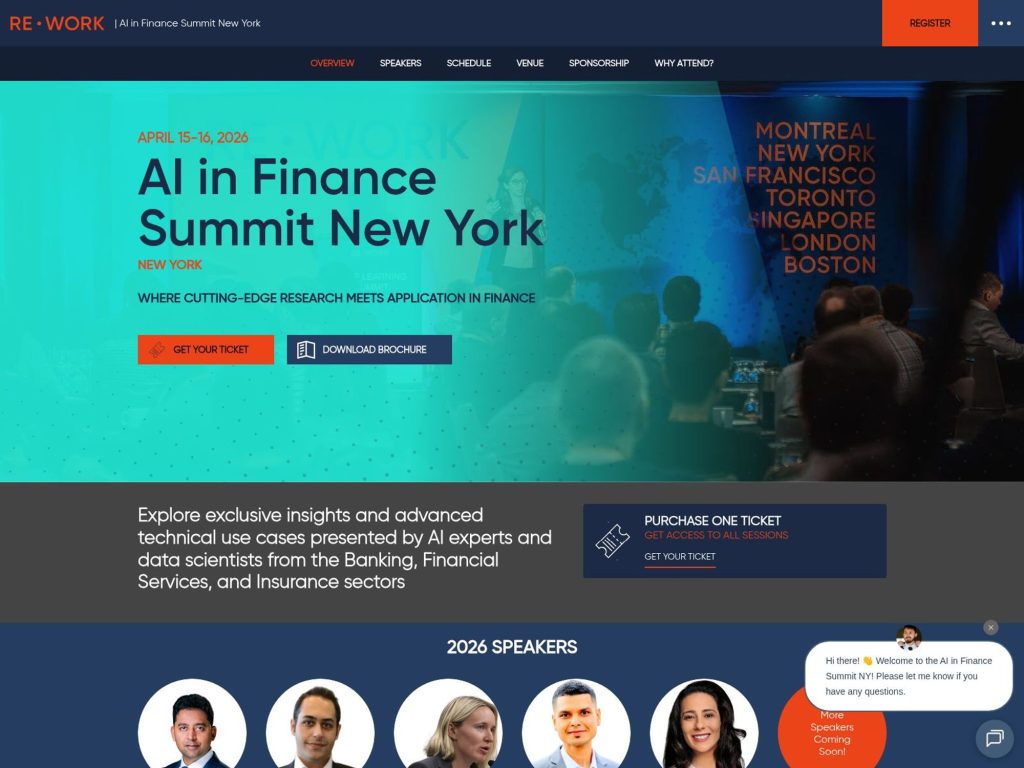 AI in Finance Summit website