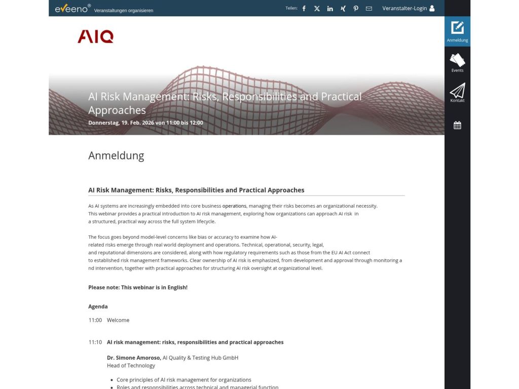 AI Risk Management: Risks, Responsibilities and Practical Approaches website
