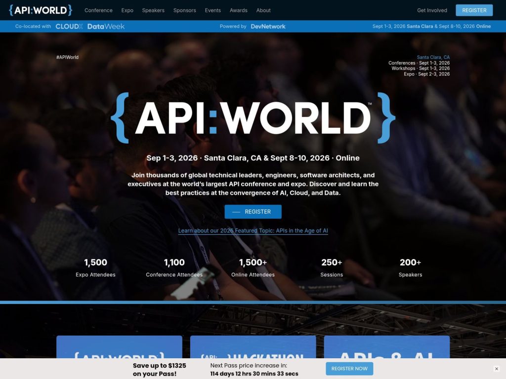 API World 2026 website