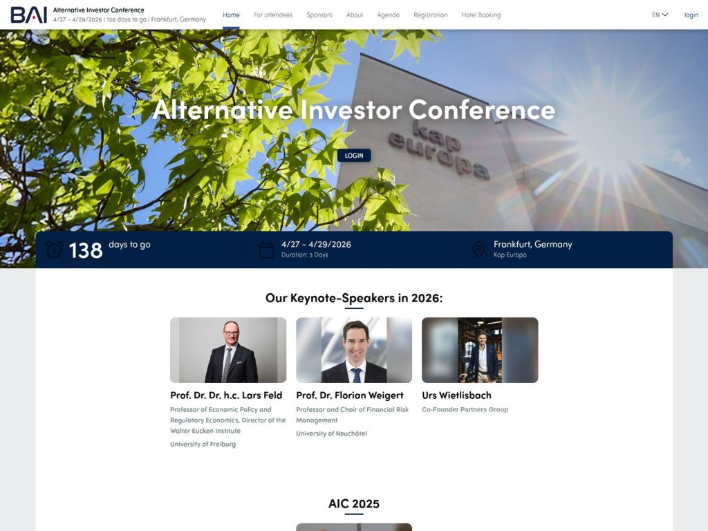 BAI Alternative Investor Conference website