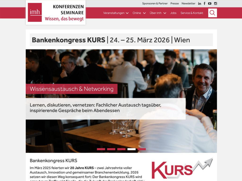 Bankenkongress KURS 2026 website