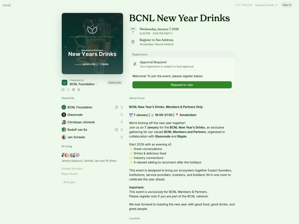 BCNL New Year Drinks - Members & Partners Only - Event screenshot