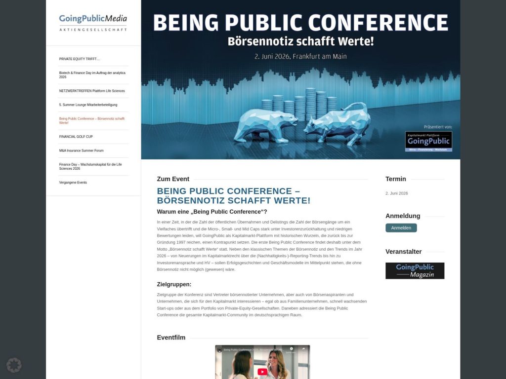 Being Public Conference website