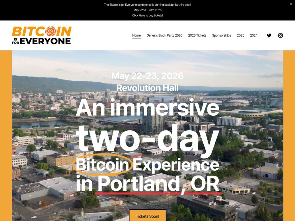 Bitcoin is for Everyone 2026 website