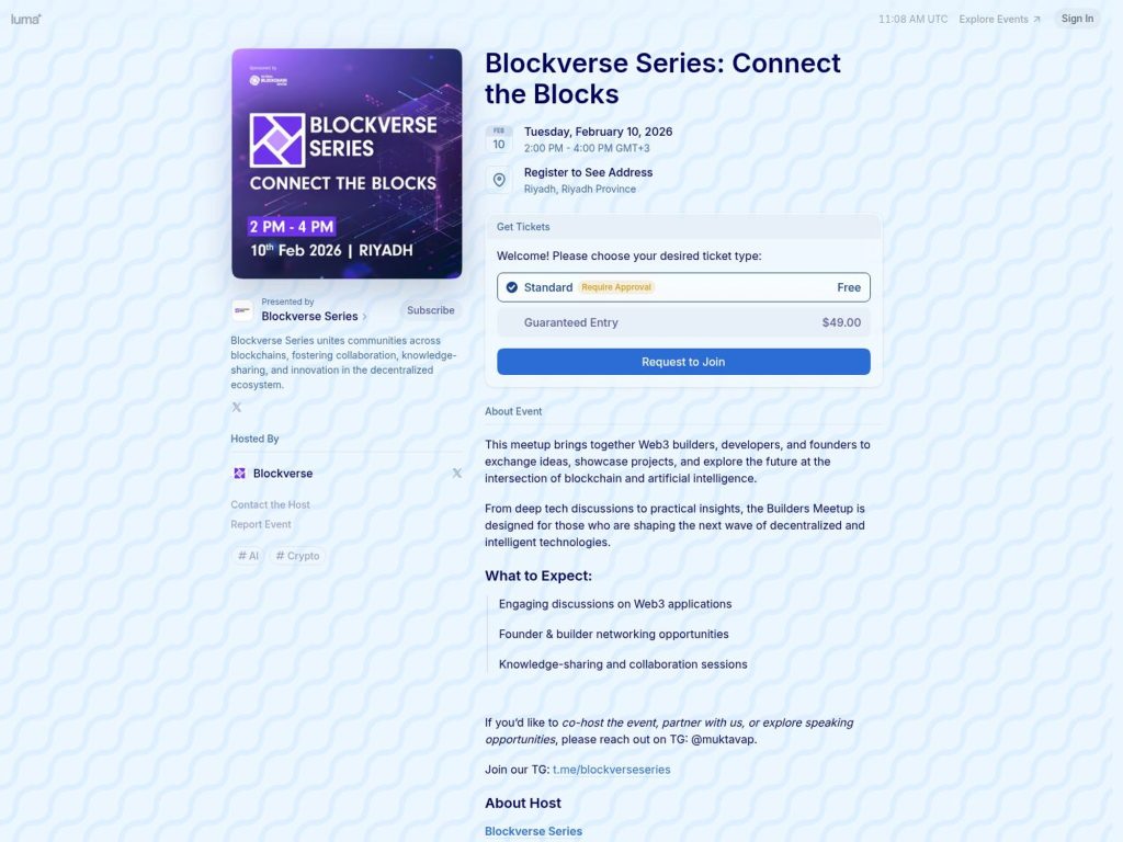 Blockverse Series Connect the Blocks Riyadh website