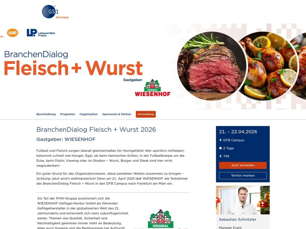 BranchenDialog Fleisch + Wurst 2026 website