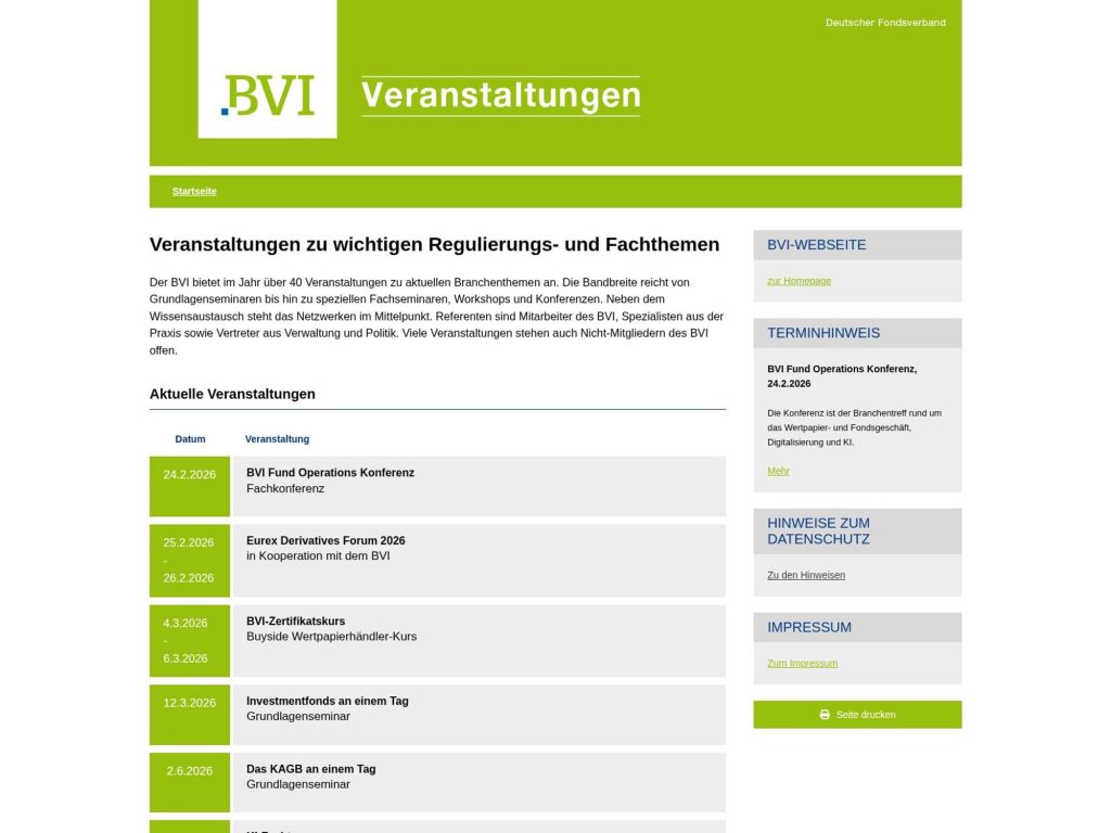 BVI-Zertifikatskurs „Wertpapierhandel: Marktstruktur, Technologie und Regulierung” website