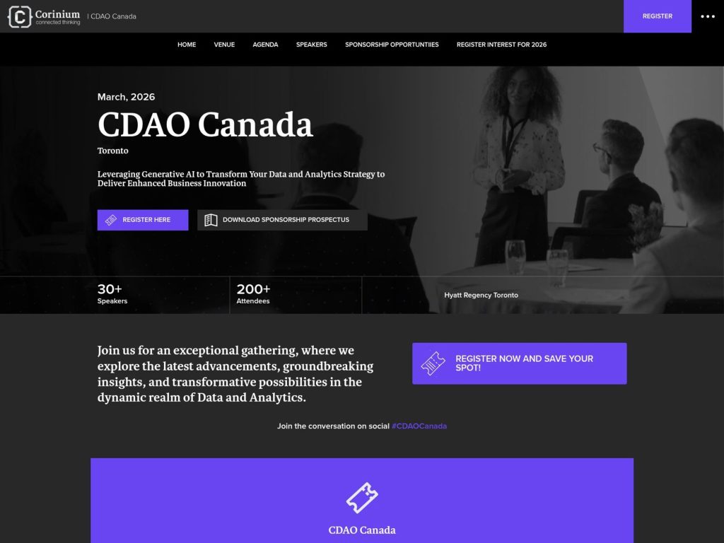 CDAO Canada 2026 website