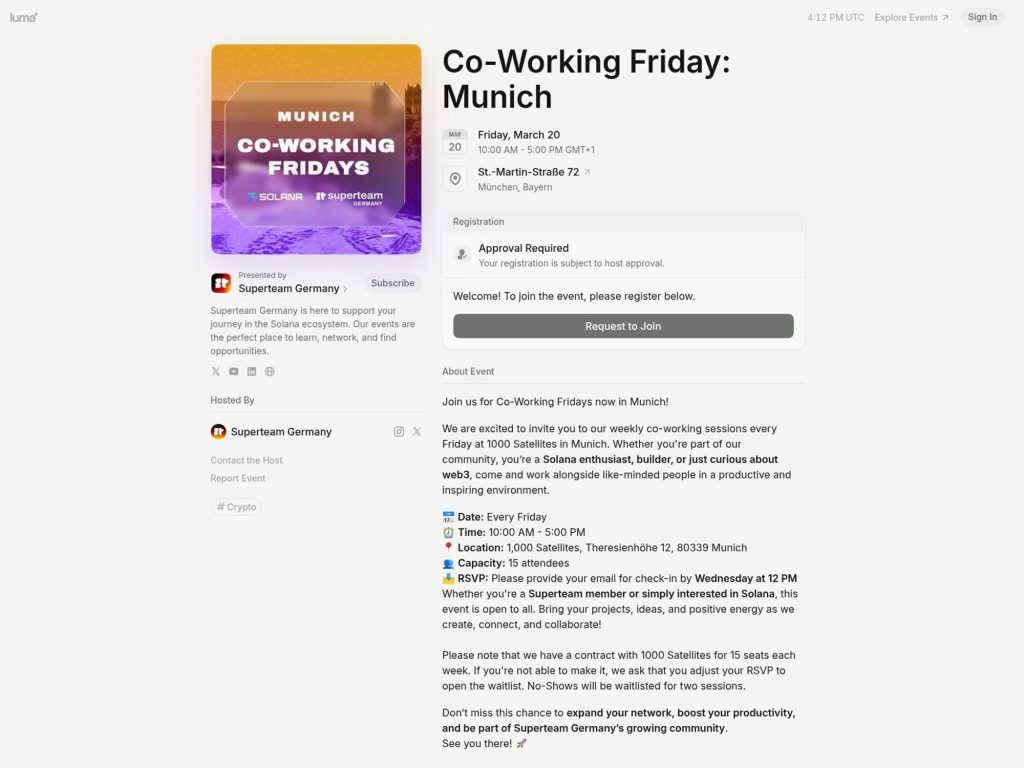 Co-Working Friday: Munich website