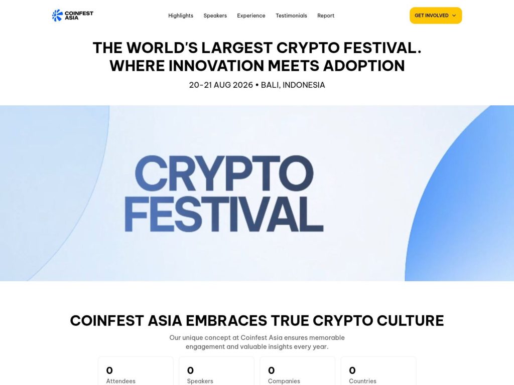 Coinfest Asia 2026 website