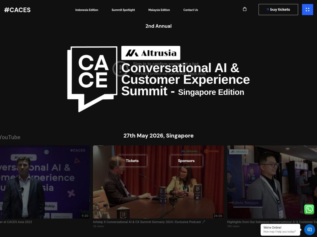 Conversational AI & Customer Experience Summit website