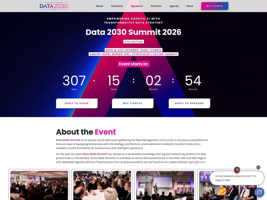 Data 2030 Summit 2026 website