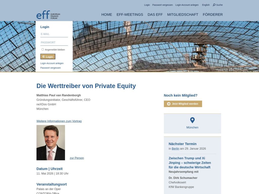 Die Werttreiber von Private Equity website