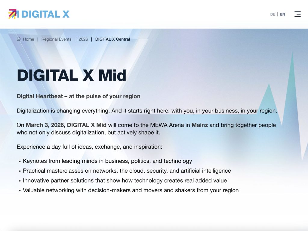 DIGITAL X Mid website