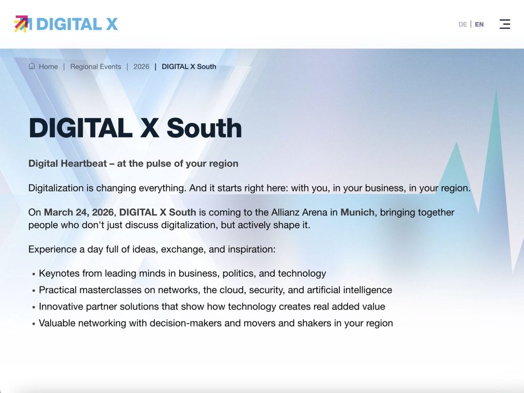 DIGITAL X South website