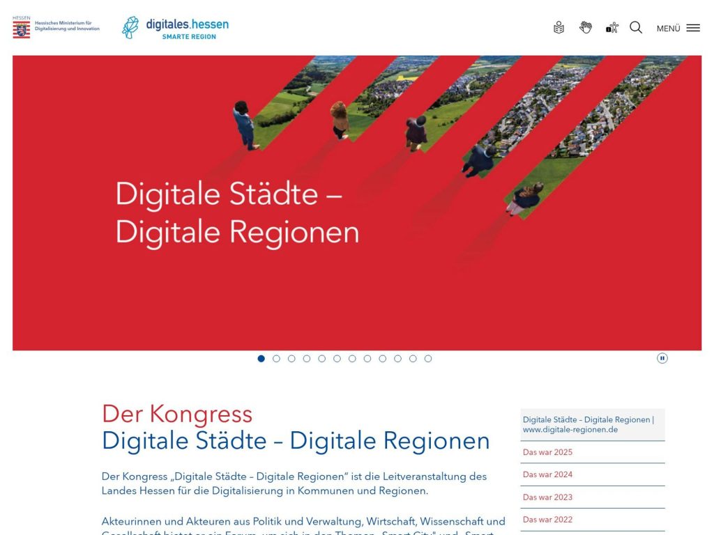 Digitale Städte – Digitale Regionen website