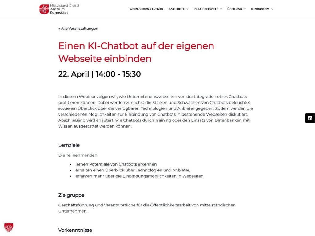 Einen KI-Chatbot auf der eigenen Webseite einbinden website