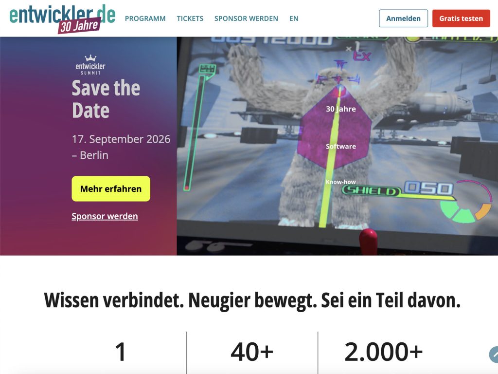 entwickler Summit 2026 website