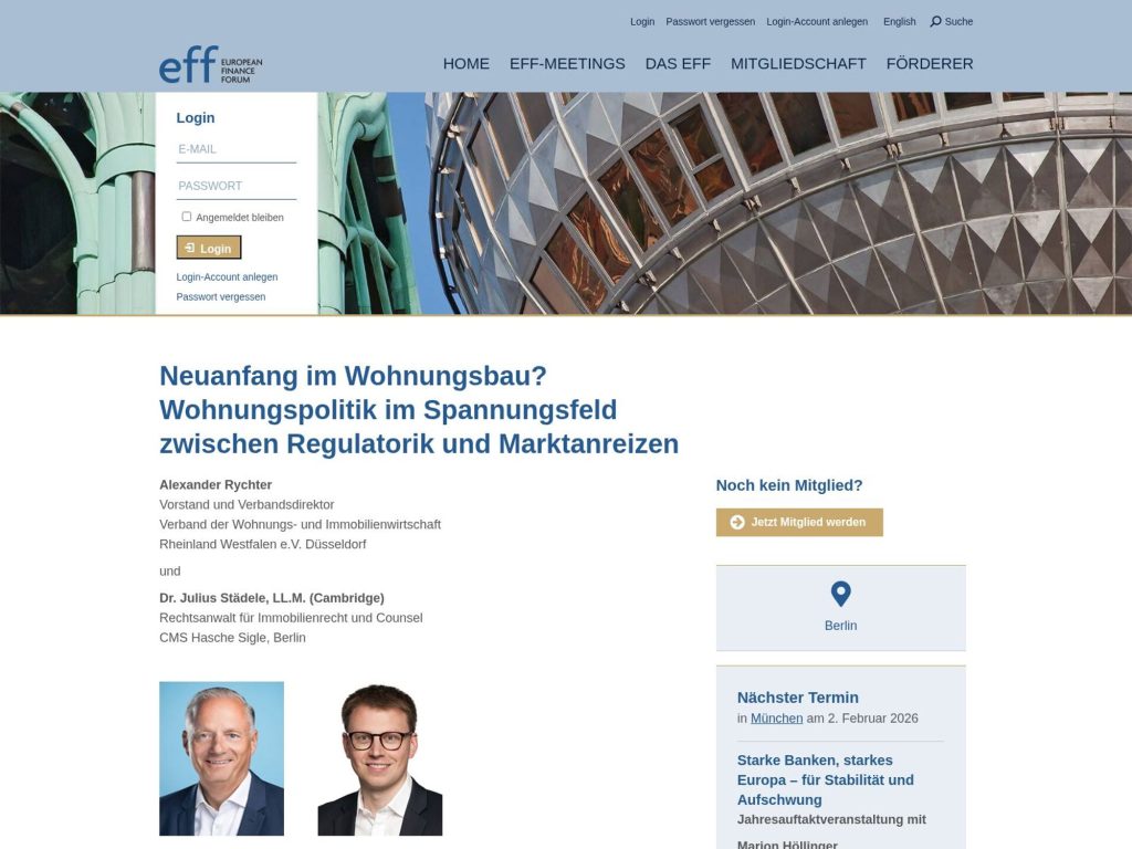 Neuanfang im Wohnungsbau? Wohnungspolitik im Spannungsfeld zwischen Regulatorik und Marktanreizen website