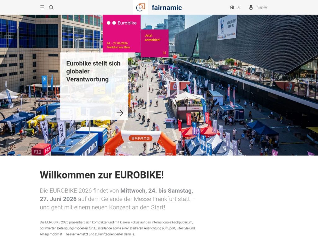 EUROBIKE 2026 website