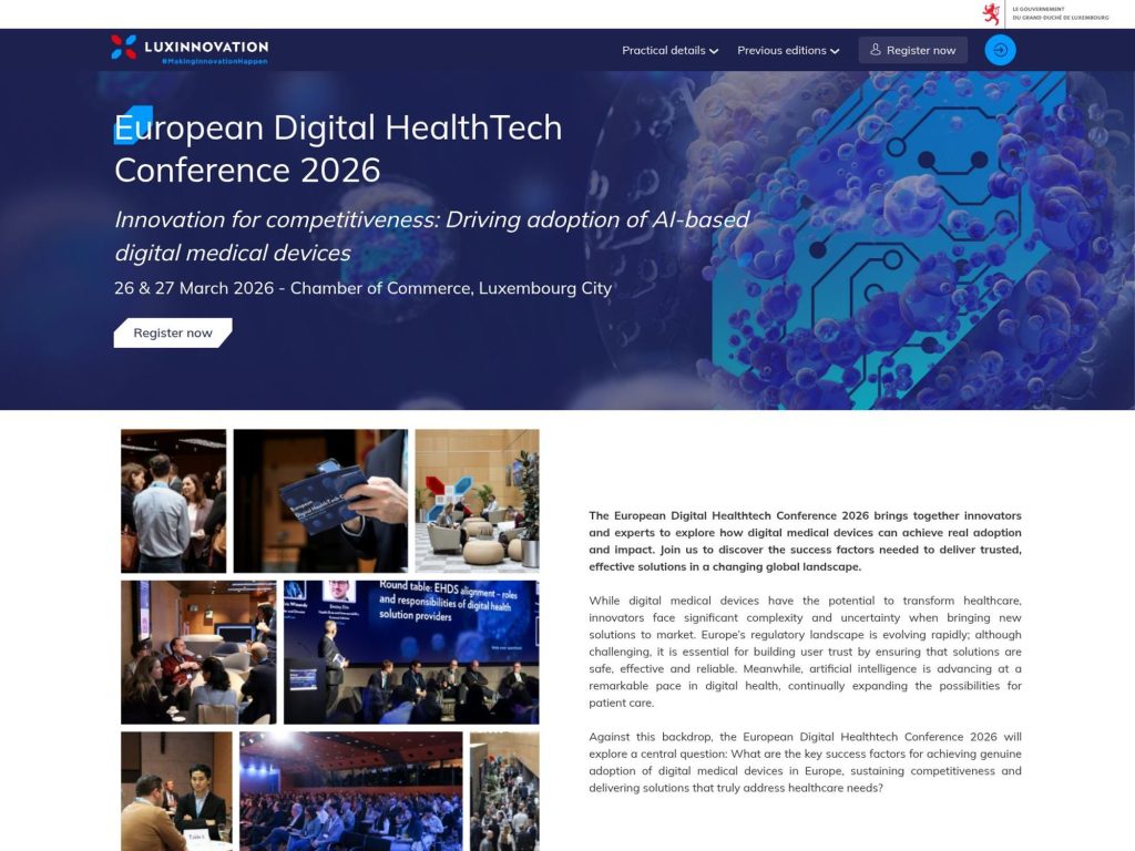 European Digital HealthTech Conference 2026 website