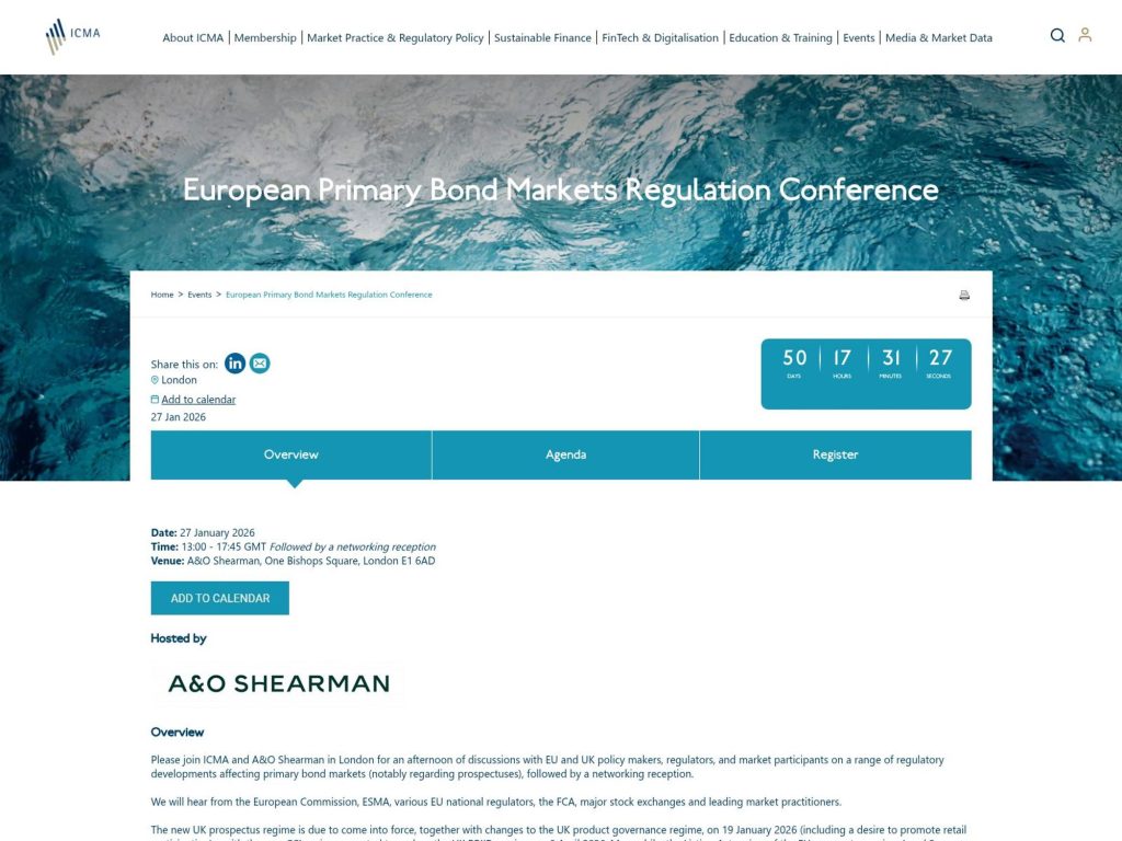 European Primary Bond Markets Regulation Conference image