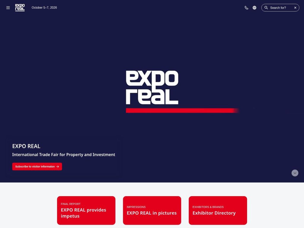 EXPO REAL 2026 website