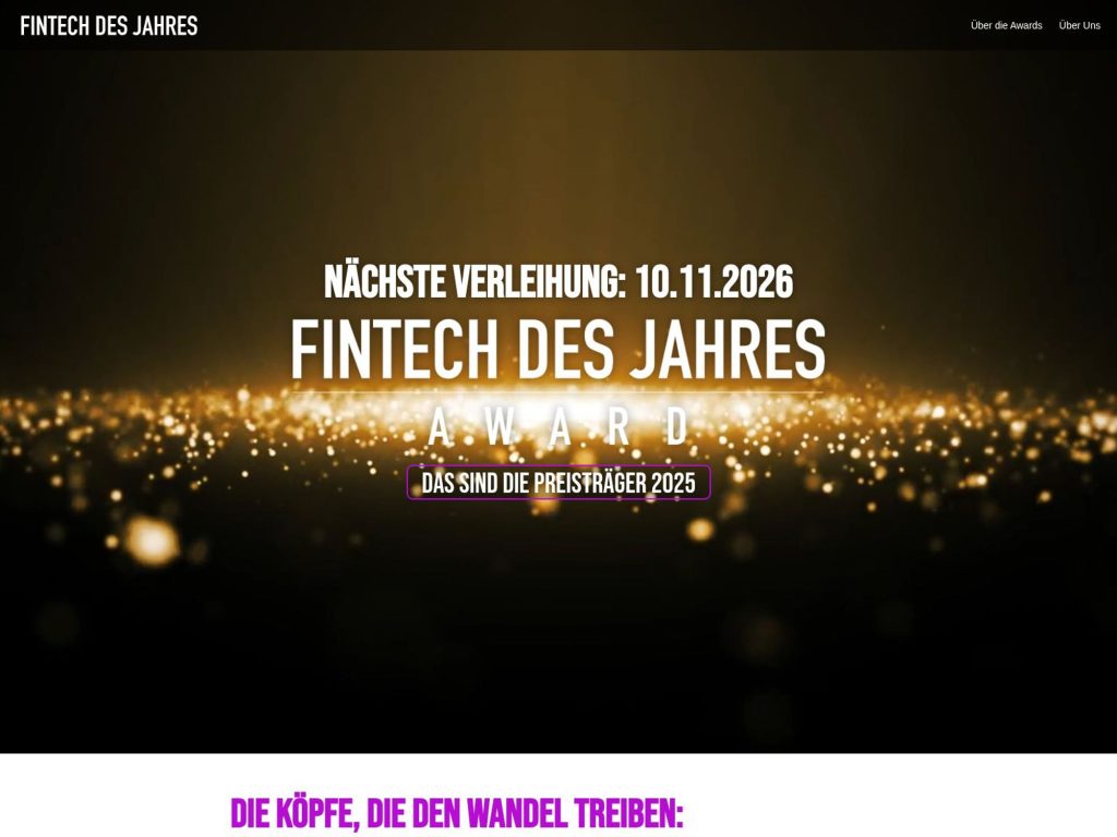 Fintech des Jahres 2026 website