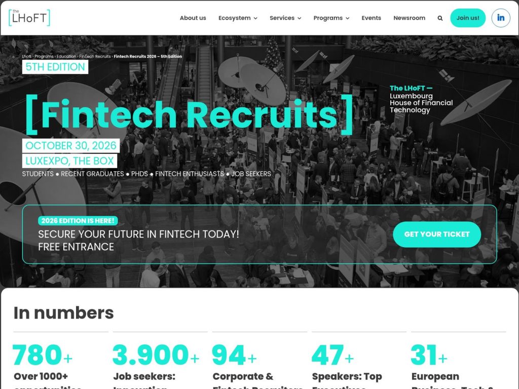 Fintech Recruits 2026 – 5th Edition website